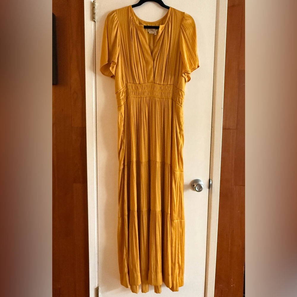 Anthropologie Somerset Satin Edition in Gold Mango - Picture 3 of 6